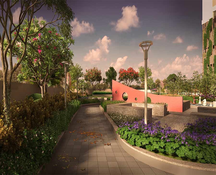 Landscaped garden view 2